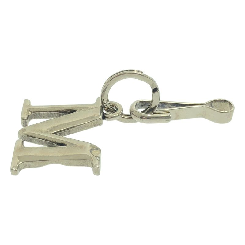 Balenciaga Initial Logo Charm Key Holder - Silver