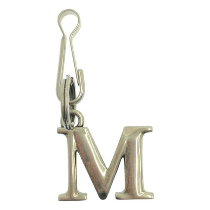 Balenciaga Initial Logo Charm Key Holder - Silver