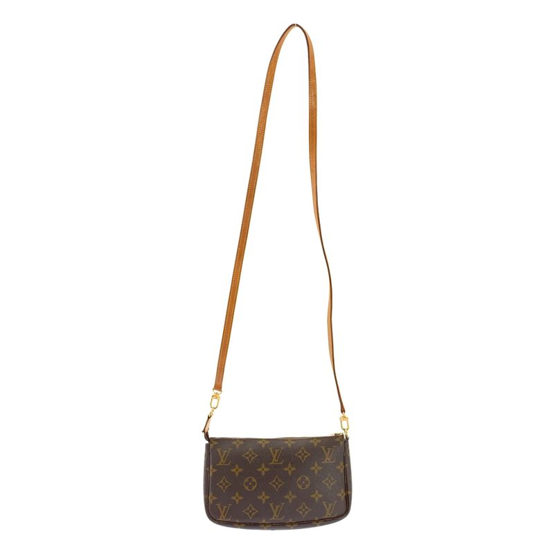 Louis Vuitton Monogram Leather Shoulder Bag - Brown - Women