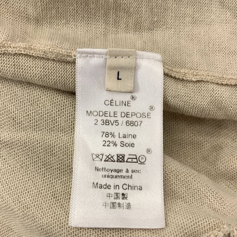 Celine - Phoebe Period Wool Silk Blend Back Bow Knit - L - Beige - Women's