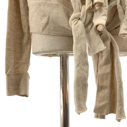 Celine - Phoebe Period Wool Silk Blend Back Bow Knit - L - Beige - Women's