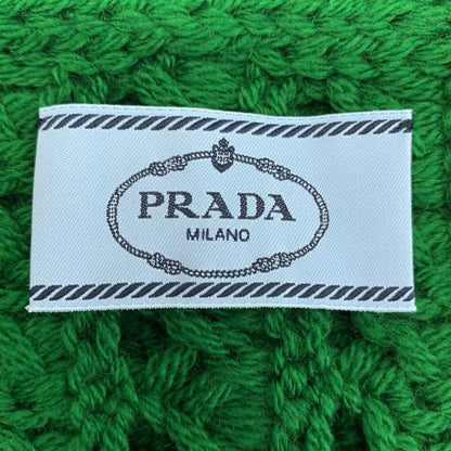 Prada - Logo Ribbed Long Scarf - Green - Women