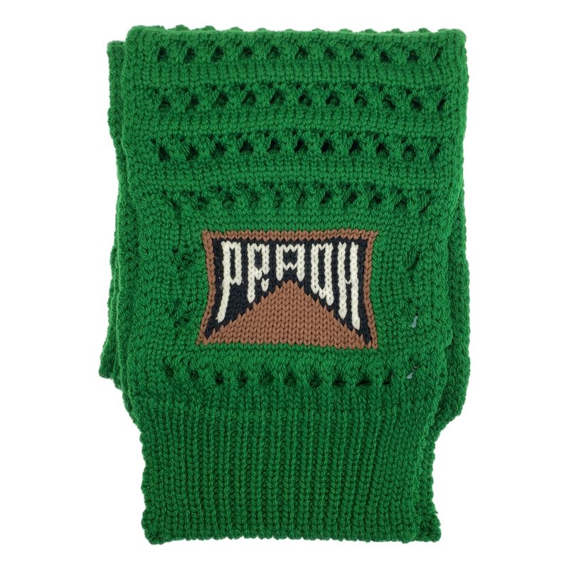 Prada - Logo Ribbed Long Scarf - Green - Women