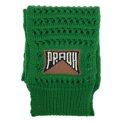 Prada - Logo Ribbed Long Scarf - Green - Women