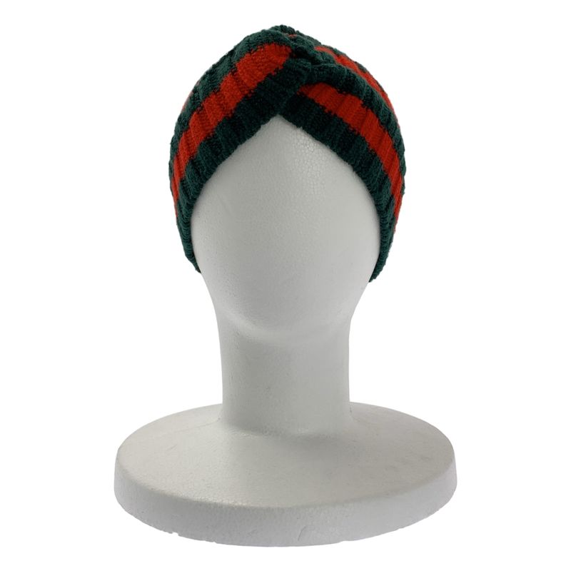 Gucci | Sherry Line Cross Knit Headband Unisex | M(57) | Bordeaux Green | Men's