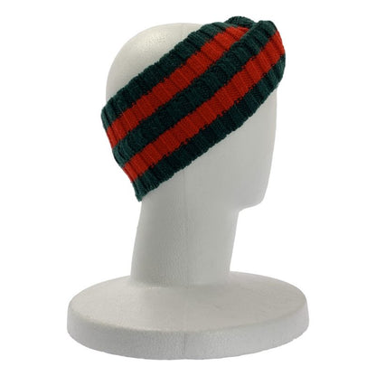 Gucci | Sherry Line Cross Knit Headband Unisex | M(57) | Bordeaux Green | Men's