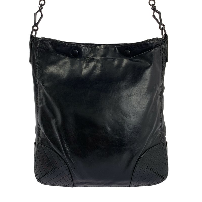 Bottega Veneta Scolpito Leather Shoulder Bag - Black - Men's