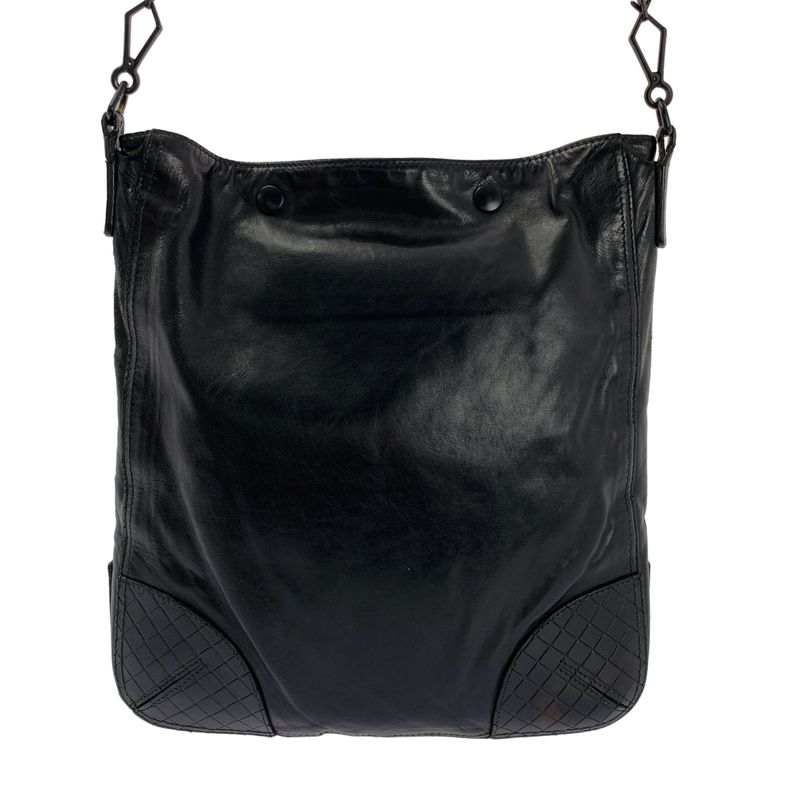 Bottega Veneta Scolpito Leather Shoulder Bag - Black - Men's