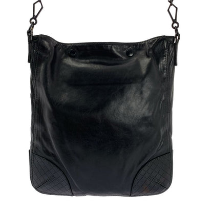 Bottega Veneta Scolpito Leather Shoulder Bag - Black - Men's