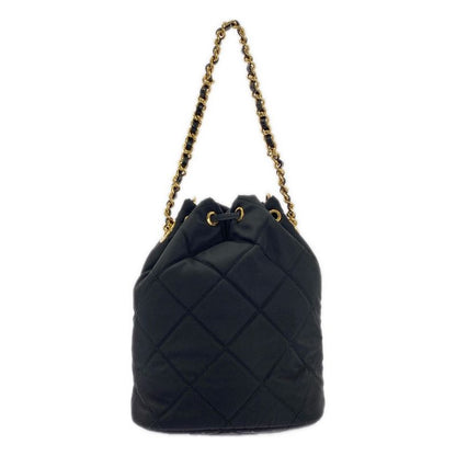Prada Renylon 2WAY Quilted Shoulder Bag 1bh038 - Black Gold - Women