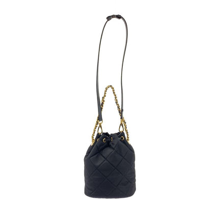 Prada Renylon 2WAY Quilted Shoulder Bag 1bh038 - Black Gold - Women