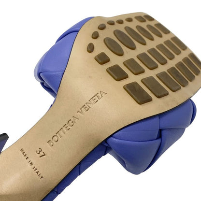 Bottega Veneta Lido Sandals Shoes Leather Purple Intrecciato Mules