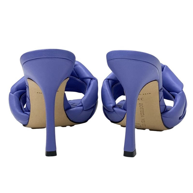 Bottega Veneta Lido Sandals Shoes Leather Purple Intrecciato Mules