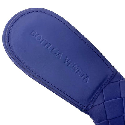 Bottega Veneta Lido Sandals Shoes Leather Purple Intrecciato Mules