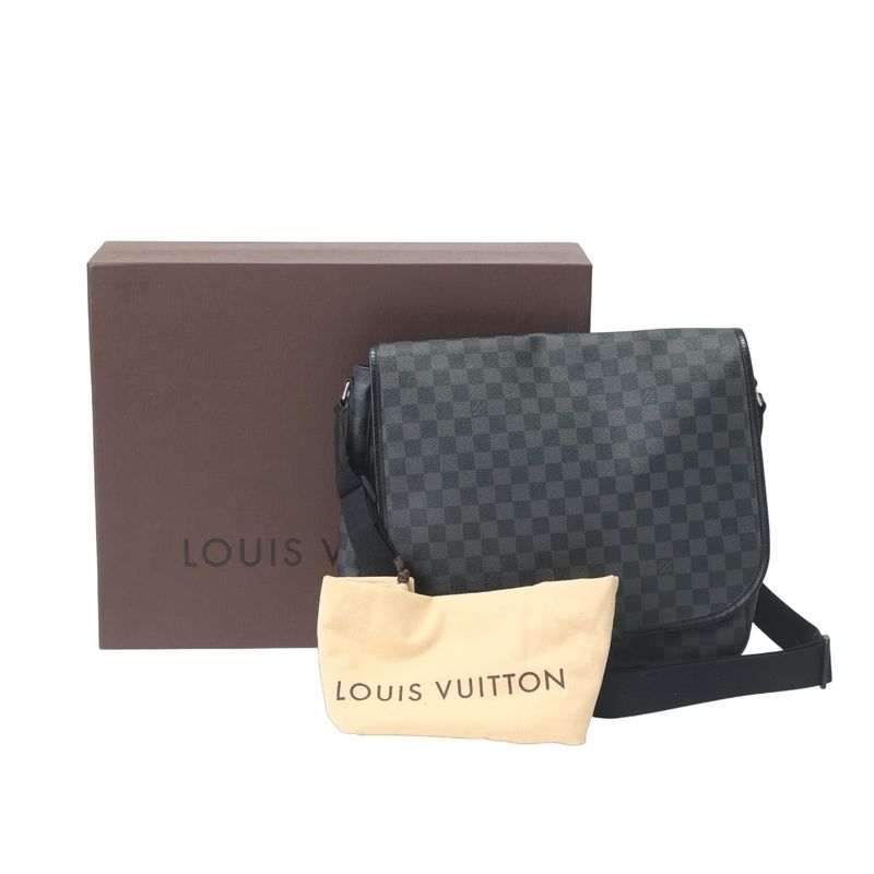 Louis Vuitton N58033 Damier Graphite Shoulder Bag Daniel GM Shoulder Bag Louis