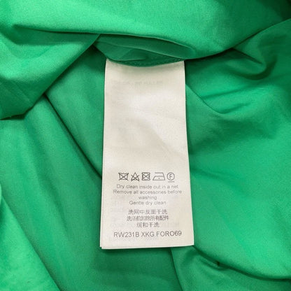 Louis Vuitton Dress Cotton Green Black Shirt Front Zip Short Sleeve Belt