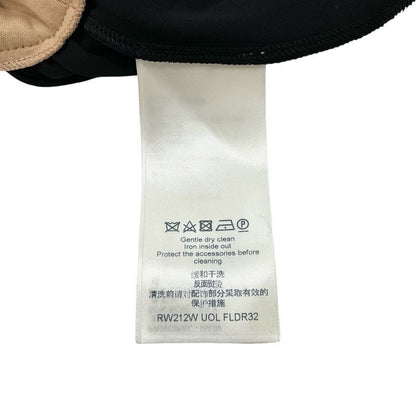 Louis Vuitton Dress Silk Monogram Black Beige Short Sleeve