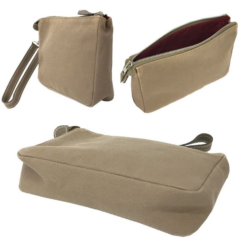 Hermes Pouch Wristlet Pouch Canvas And Leather Etop Small Bag Aq11937