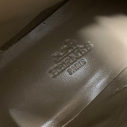 Hermes Neo Boots Short Boots Shoes Leather Black Silver Kelly Hardware