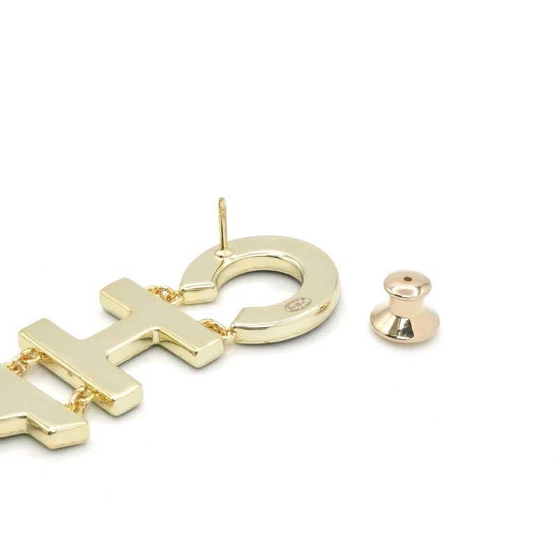 Chanel Brooch Corsage Gold Black Pin Brooch Logo