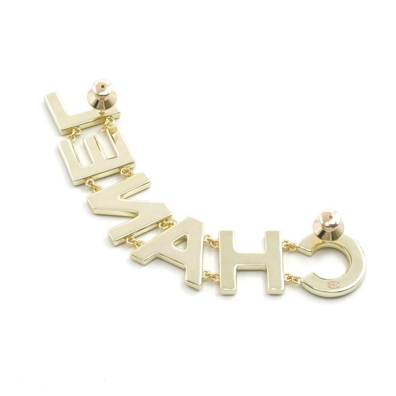 Chanel Brooch Corsage Gold Black Pin Brooch Logo