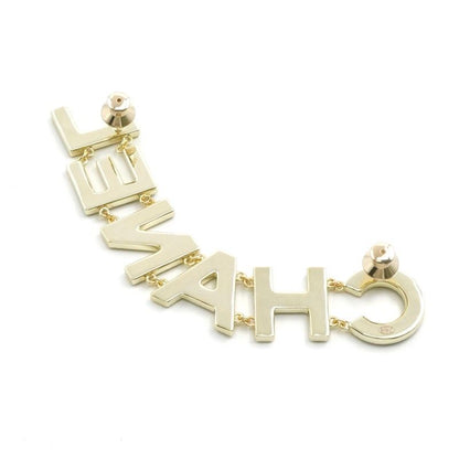 Chanel Brooch Corsage Gold Black Pin Brooch Logo