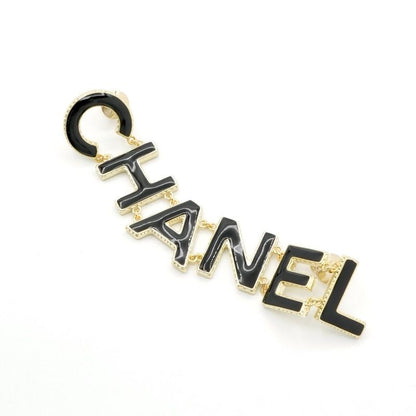 Chanel Brooch Corsage Gold Black Pin Brooch Logo