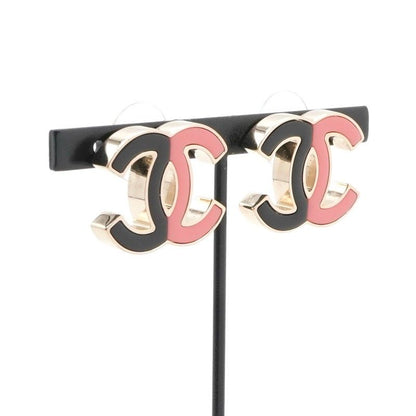 Chanel Earrings Earring Gold Pink Black Heremark