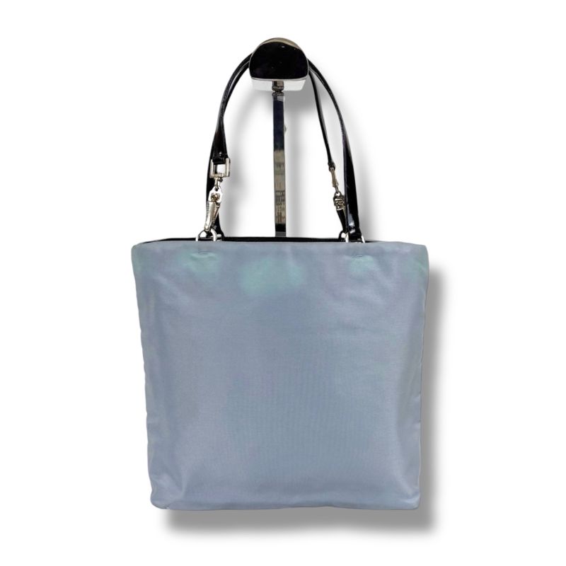 Prada Mini Tote Bag Triangle Logo Light Blue Light Blue Tessuto Nylon