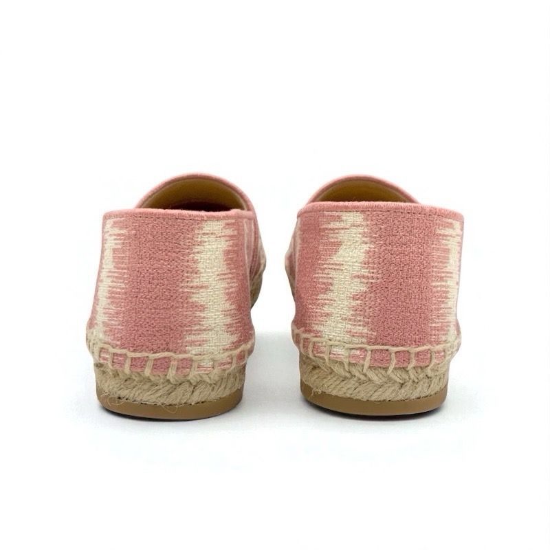 Christian DIOR Granville Flat Shoes Fabric Pink Espadrilles