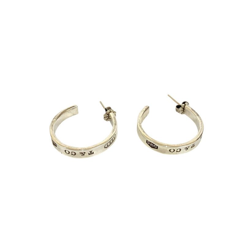 Tiffany & Co 1837 Hoop Earrings Logo Silver 925 Accessories