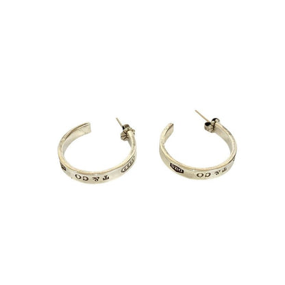 Tiffany & Co 1837 Hoop Earrings Logo Silver 925 Accessories