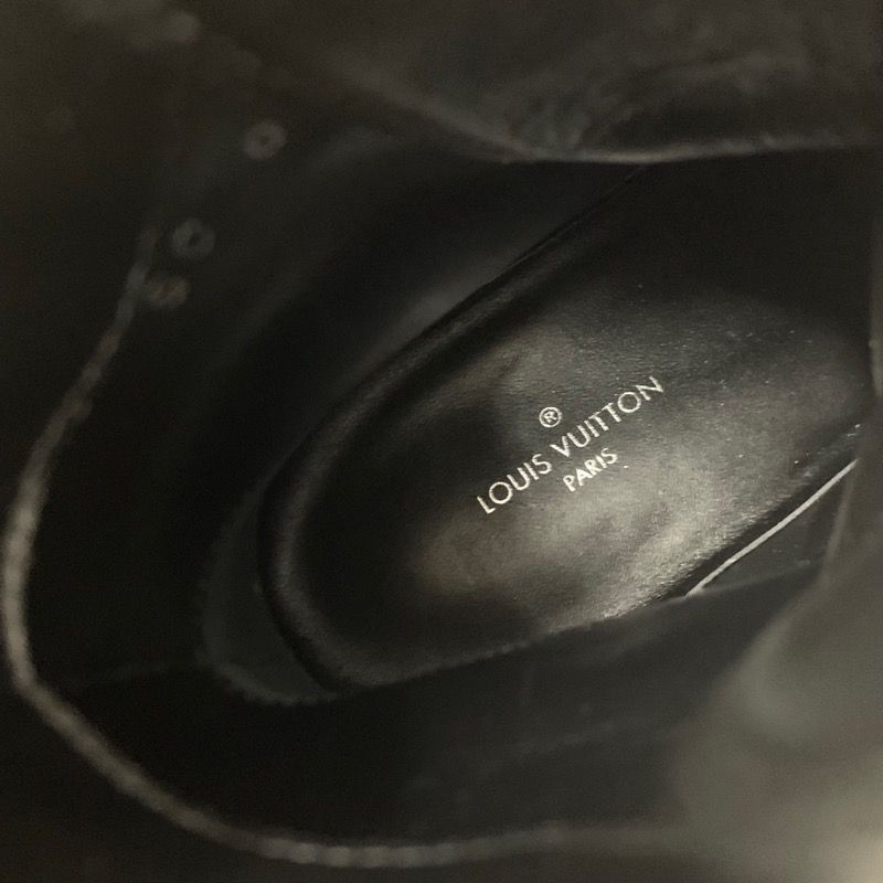 Louis Vuitton Laurie Line Monogram Boots Short Boots Shoes Leather Suede Black