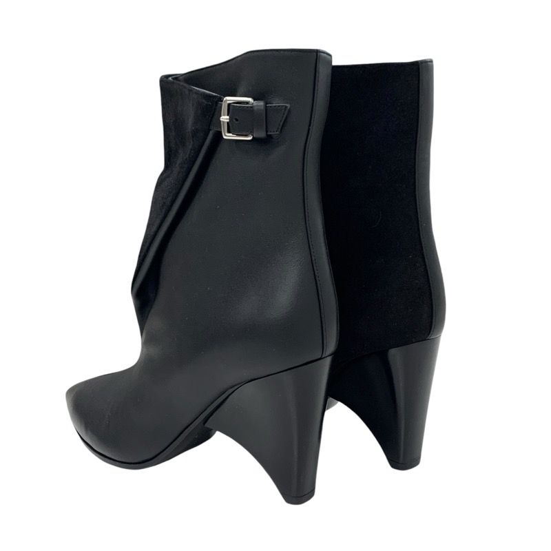 Hermes Hanae Boots Short Boots Shoes Suede Leather Black Unused