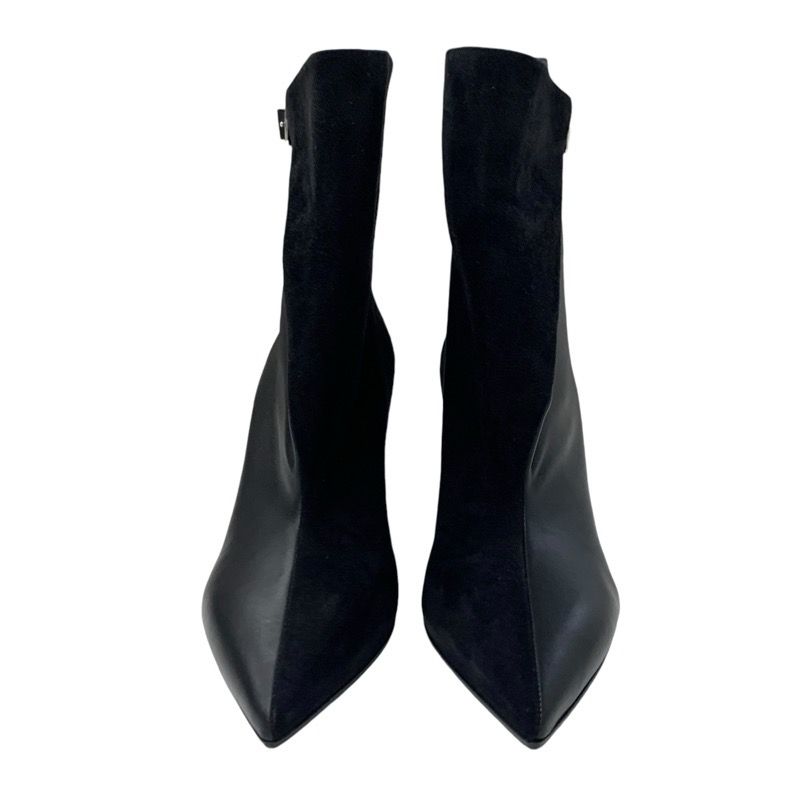 Hermes Hanae Boots Short Boots Shoes Suede Leather Black Unused