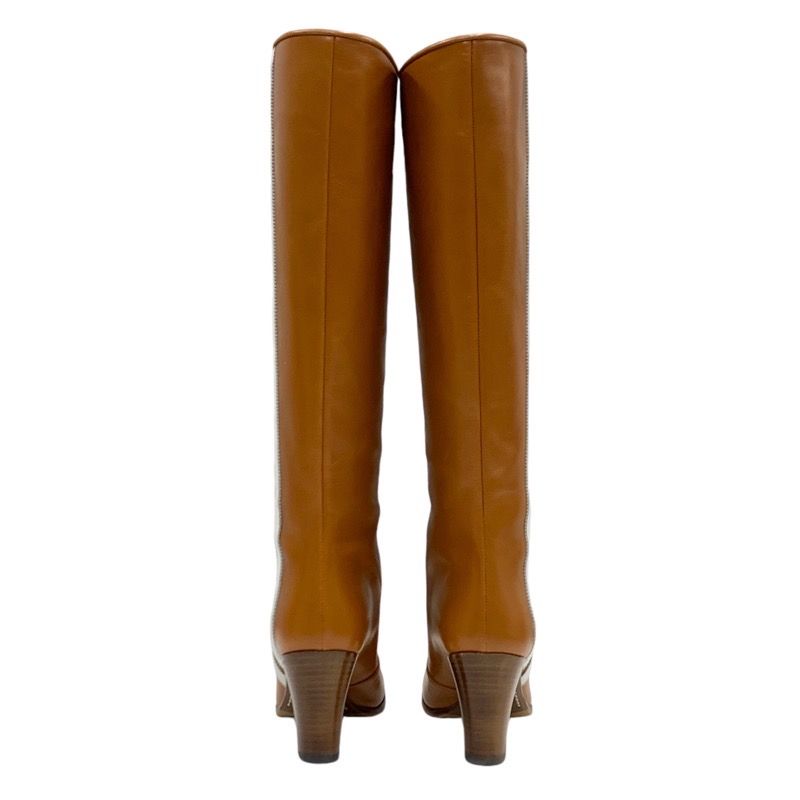 Gucci Boots Long Boots Shoes Leather Brown White Adidas Sideline