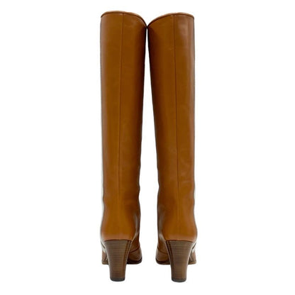 Gucci Boots Long Boots Shoes Leather Brown White Adidas Sideline