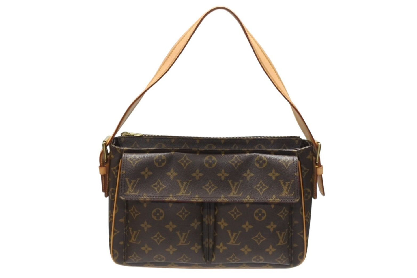 Louis Vuitton Viva-Cite GM Bag Monogram Leather Gold