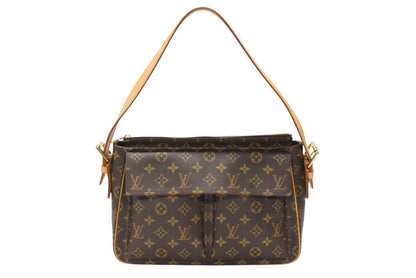 Louis Vuitton Viva-Cite GM Shoulder Bag Brown Vachetta Leather Gold