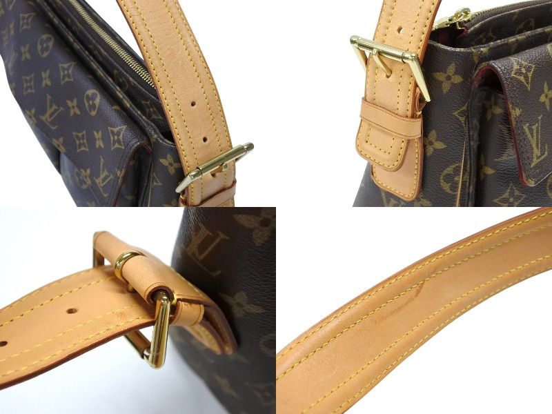 Louis Vuitton Viva-Cite GM Shoulder Bag Brown Vachetta Leather Gold — view 4