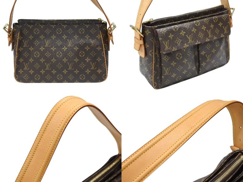 Louis Vuitton Viva-Cite GM Shoulder Bag Brown Vachetta Leather Gold — view 3