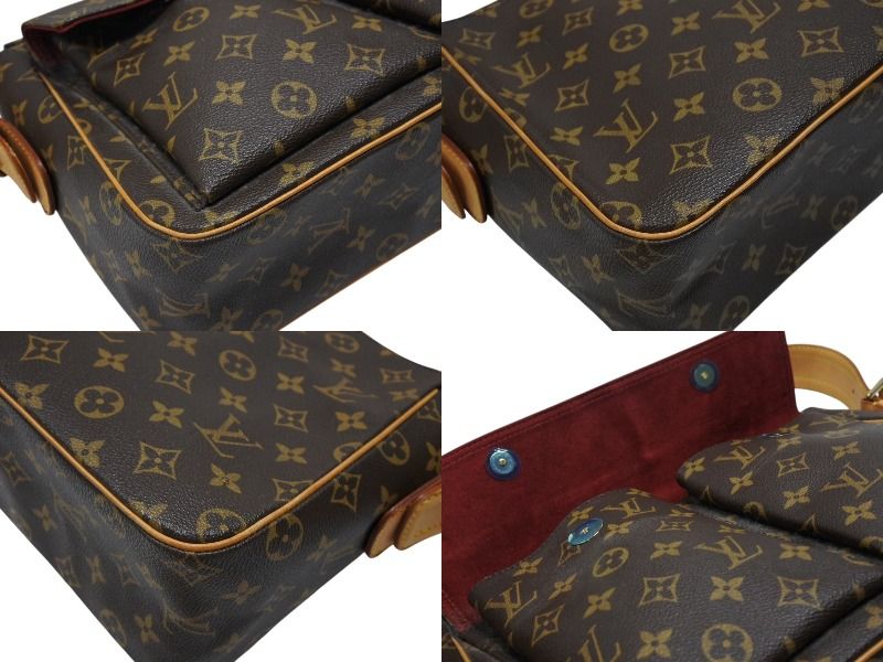 Louis Vuitton Viva-Cite GM Shoulder Bag Brown Vachetta Leather Gold — view 6