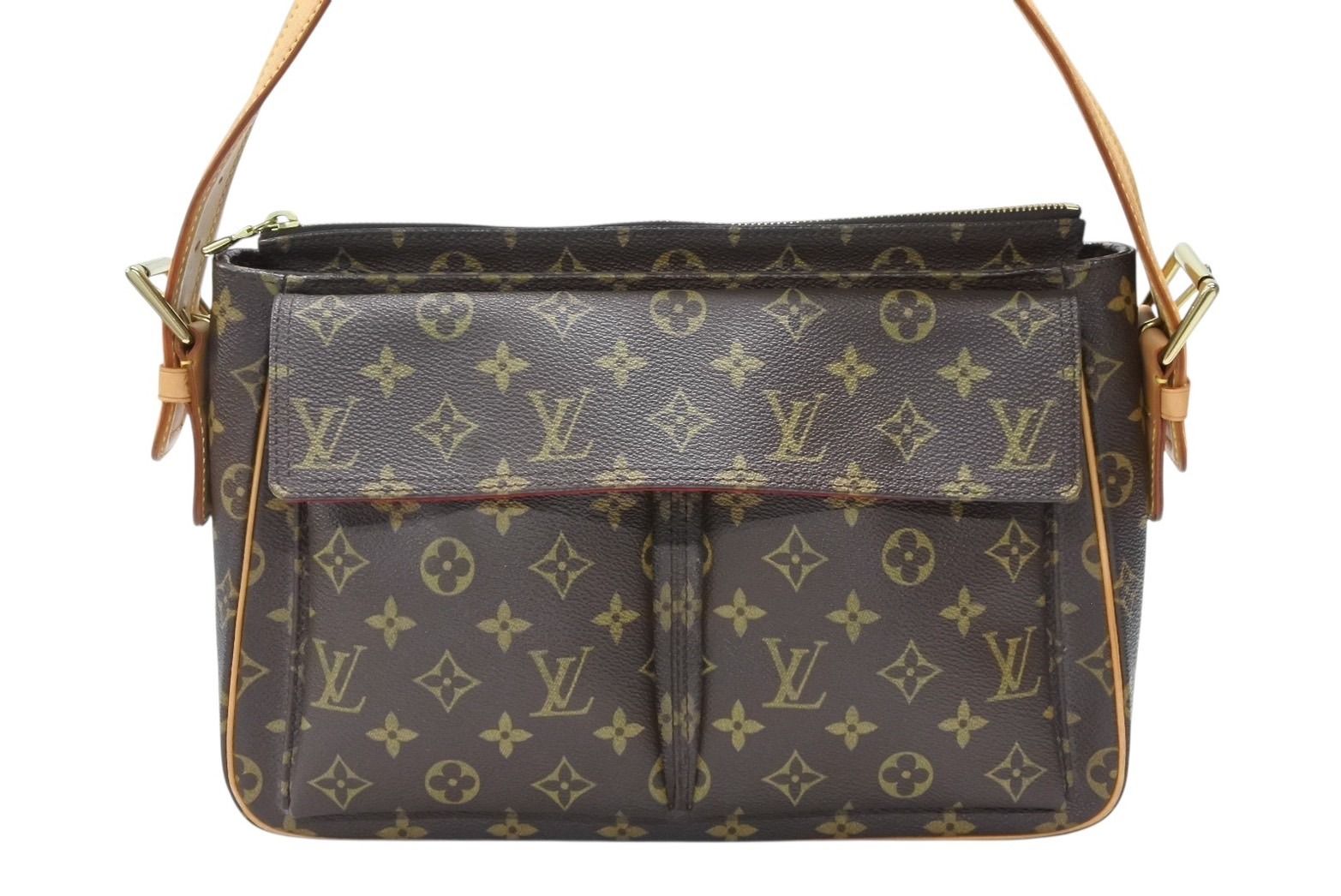Louis Vuitton Viva-Cite GM Shoulder Bag Brown Vachetta Leather Gold — view 2