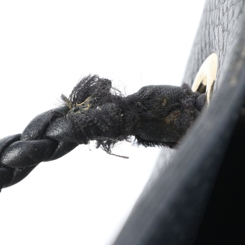 Gucci 419689 Leather Tote Bag Shoulder Hand Genuine Leather Black A4 Ladies CEM