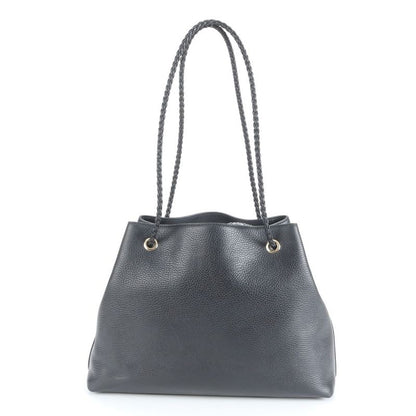 Gucci 419689 Leather Tote Bag Shoulder Hand Genuine Leather Black A4 Ladies CEM