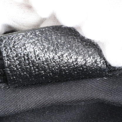 Gucci GG Canvas 121023 Leather Tote Bag Shoulder Hand Genuine Leather Black