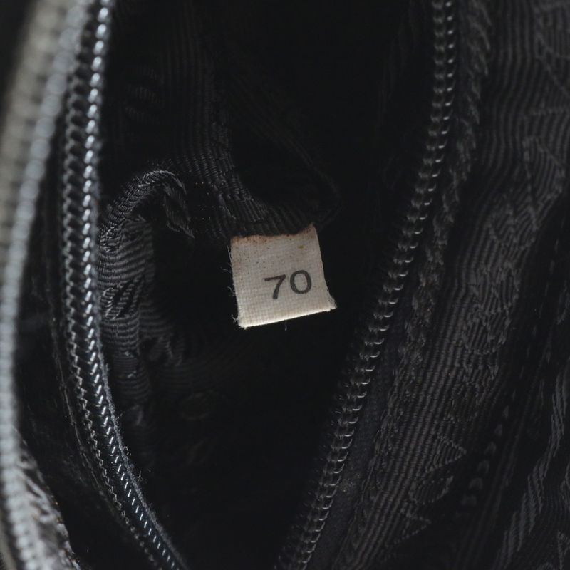 Prada Tessuto Nylon Triangle Logo Tote Bag Shoulder Hand Black Women REM Cz20-1