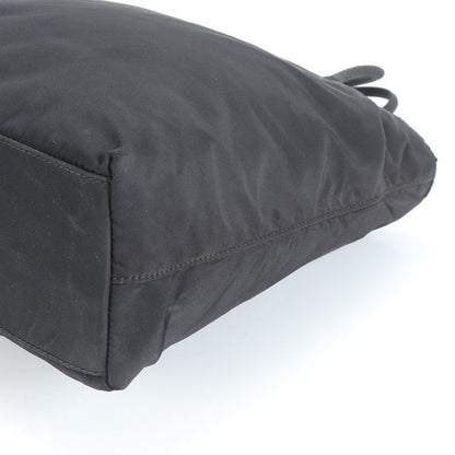 Prada Tessuto Nylon Triangle Logo Tote Bag Shoulder Hand Black Women REM Cz20-1