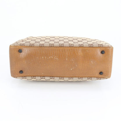 Gucci GG Canvas Bamboo 112526 Leather Tote Bag Shoulder Hand Brown Women's REM