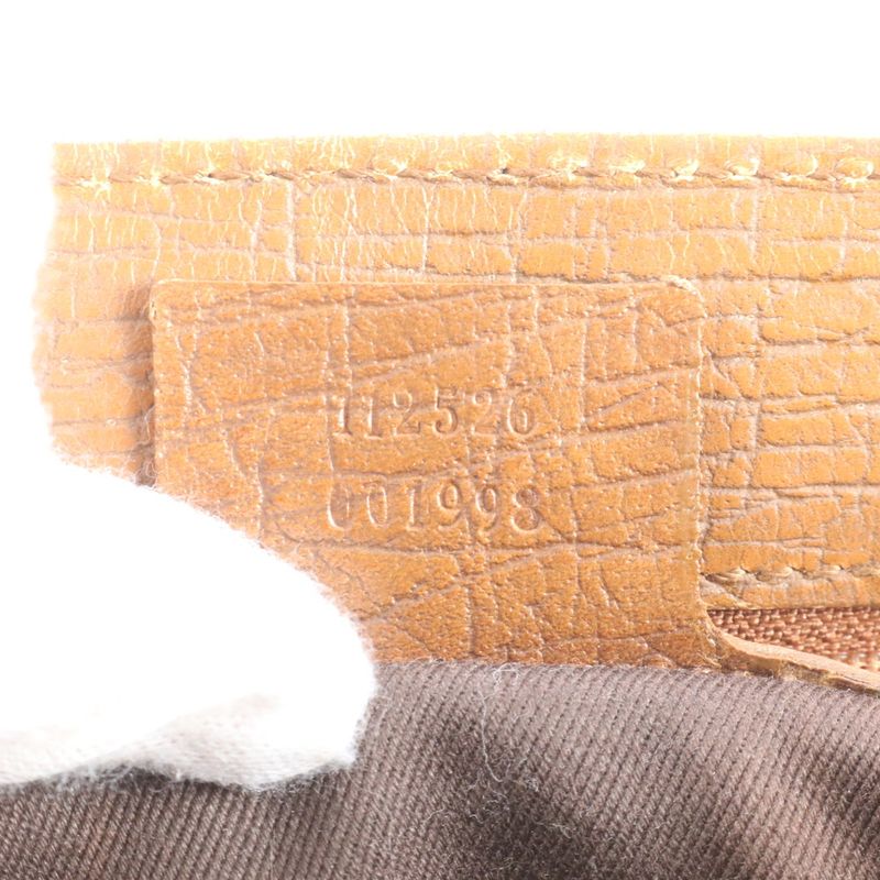 Gucci GG Canvas Bamboo 112526 Leather Tote Bag Shoulder Hand Brown Women's REM